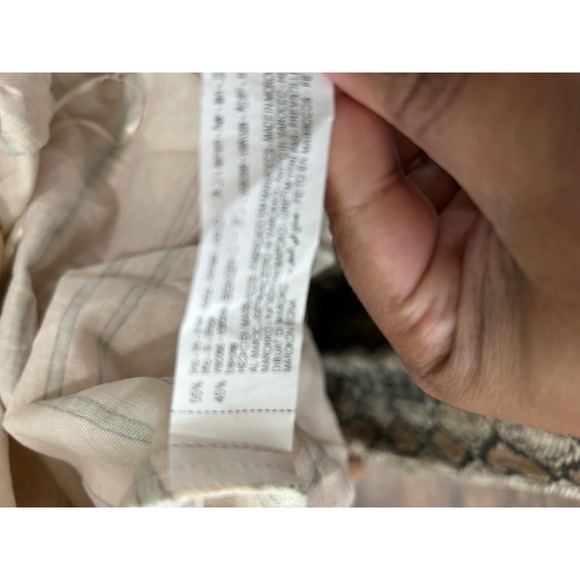 ZARA Striped Halter Neck Mini Dress Cutout Tan Green Orange XS - Picture 7 of 7